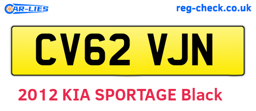 CV62VJN are the vehicle registration plates.