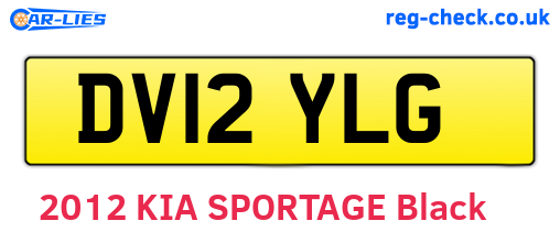 DV12YLG are the vehicle registration plates.