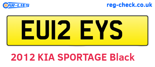 EU12EYS are the vehicle registration plates.