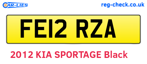 FE12RZA are the vehicle registration plates.