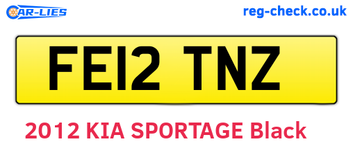 FE12TNZ are the vehicle registration plates.