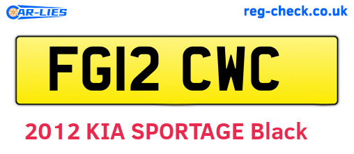 FG12CWC are the vehicle registration plates.