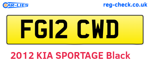 FG12CWD are the vehicle registration plates.
