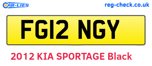FG12NGY are the vehicle registration plates.