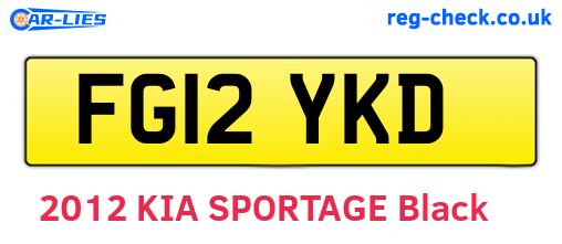 FG12YKD are the vehicle registration plates.