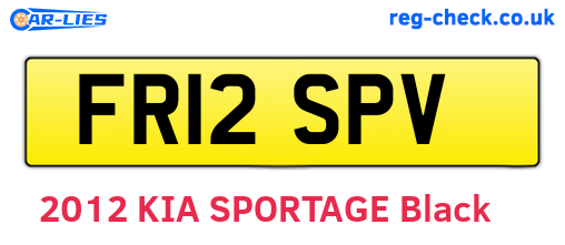 FR12SPV are the vehicle registration plates.