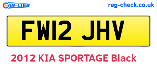 FW12JHV are the vehicle registration plates.