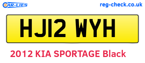 HJ12WYH are the vehicle registration plates.