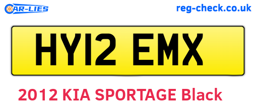 HY12EMX are the vehicle registration plates.