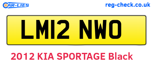 LM12NWO are the vehicle registration plates.