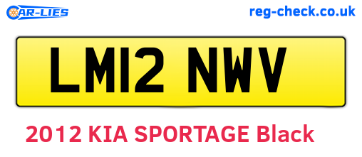 LM12NWV are the vehicle registration plates.