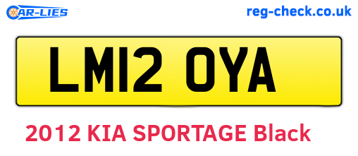 LM12OYA are the vehicle registration plates.