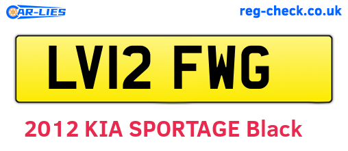 LV12FWG are the vehicle registration plates.