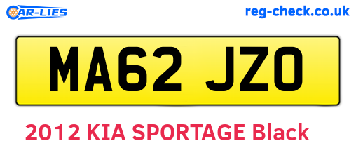 MA62JZO are the vehicle registration plates.