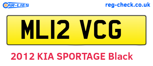ML12VCG are the vehicle registration plates.