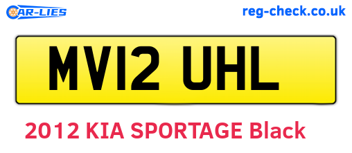 MV12UHL are the vehicle registration plates.