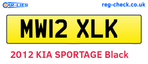 MW12XLK are the vehicle registration plates.