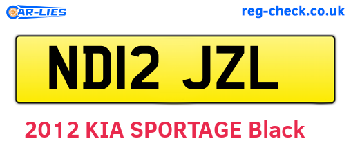 ND12JZL are the vehicle registration plates.