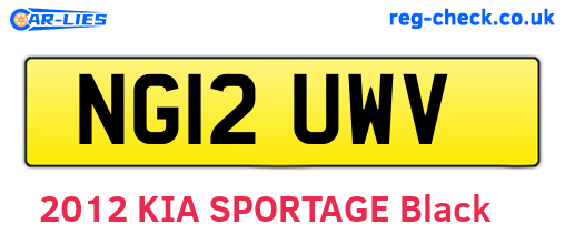 NG12UWV are the vehicle registration plates.