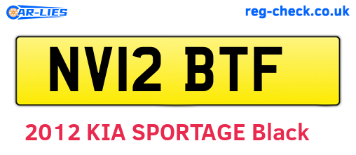 NV12BTF are the vehicle registration plates.