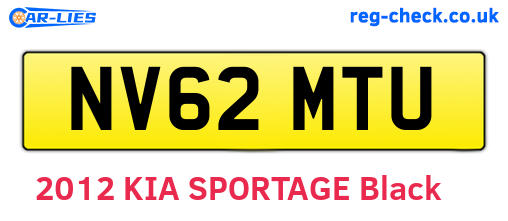 NV62MTU are the vehicle registration plates.
