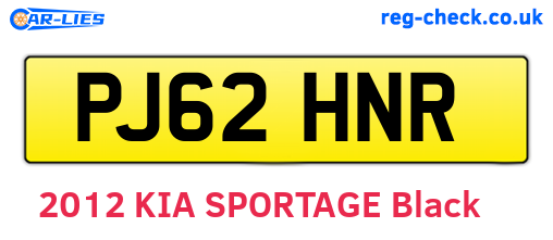 PJ62HNR are the vehicle registration plates.