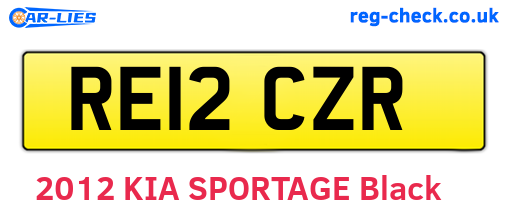 RE12CZR are the vehicle registration plates.