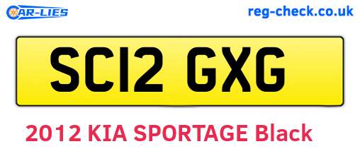 SC12GXG are the vehicle registration plates.