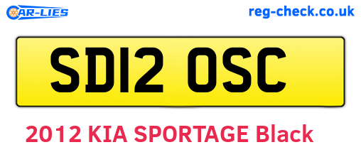 SD12OSC are the vehicle registration plates.