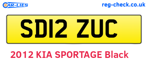 SD12ZUC are the vehicle registration plates.