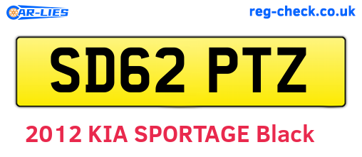 SD62PTZ are the vehicle registration plates.