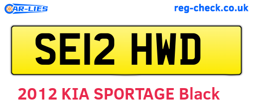 SE12HWD are the vehicle registration plates.