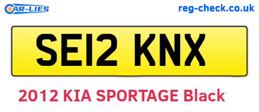SE12KNX are the vehicle registration plates.