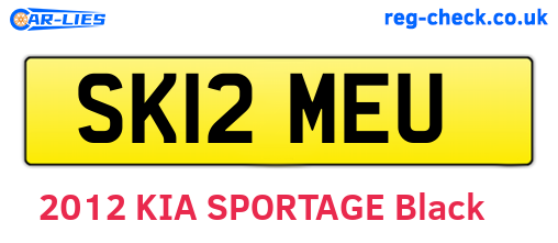 SK12MEU are the vehicle registration plates.