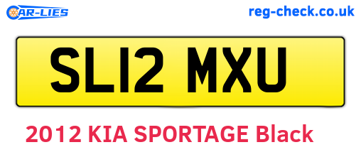 SL12MXU are the vehicle registration plates.