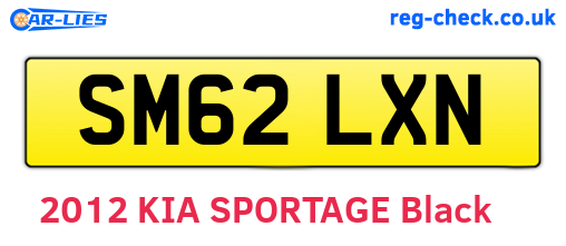 SM62LXN are the vehicle registration plates.