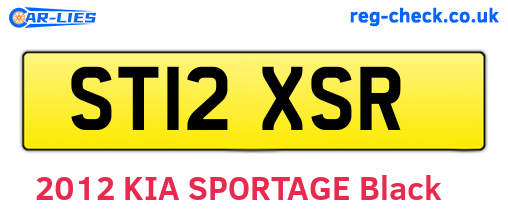 ST12XSR are the vehicle registration plates.
