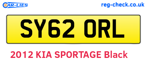 SY62ORL are the vehicle registration plates.