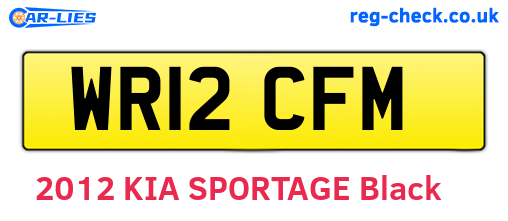WR12CFM are the vehicle registration plates.