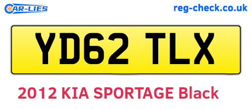 YD62TLX are the vehicle registration plates.