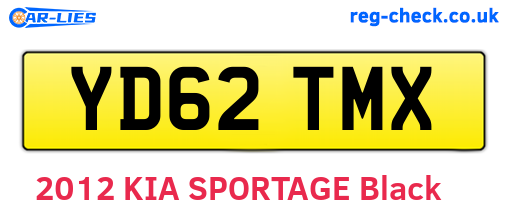 YD62TMX are the vehicle registration plates.
