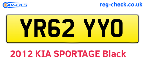 YR62YYO are the vehicle registration plates.
