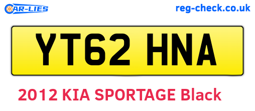 YT62HNA are the vehicle registration plates.