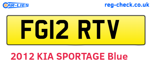 FG12RTV are the vehicle registration plates.