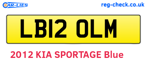 LB12OLM are the vehicle registration plates.
