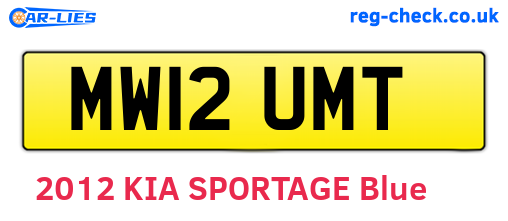 MW12UMT are the vehicle registration plates.