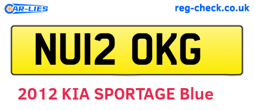 NU12OKG are the vehicle registration plates.