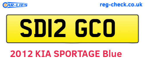 SD12GCO are the vehicle registration plates.