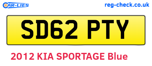 SD62PTY are the vehicle registration plates.
