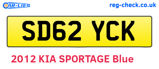 SD62YCK are the vehicle registration plates.